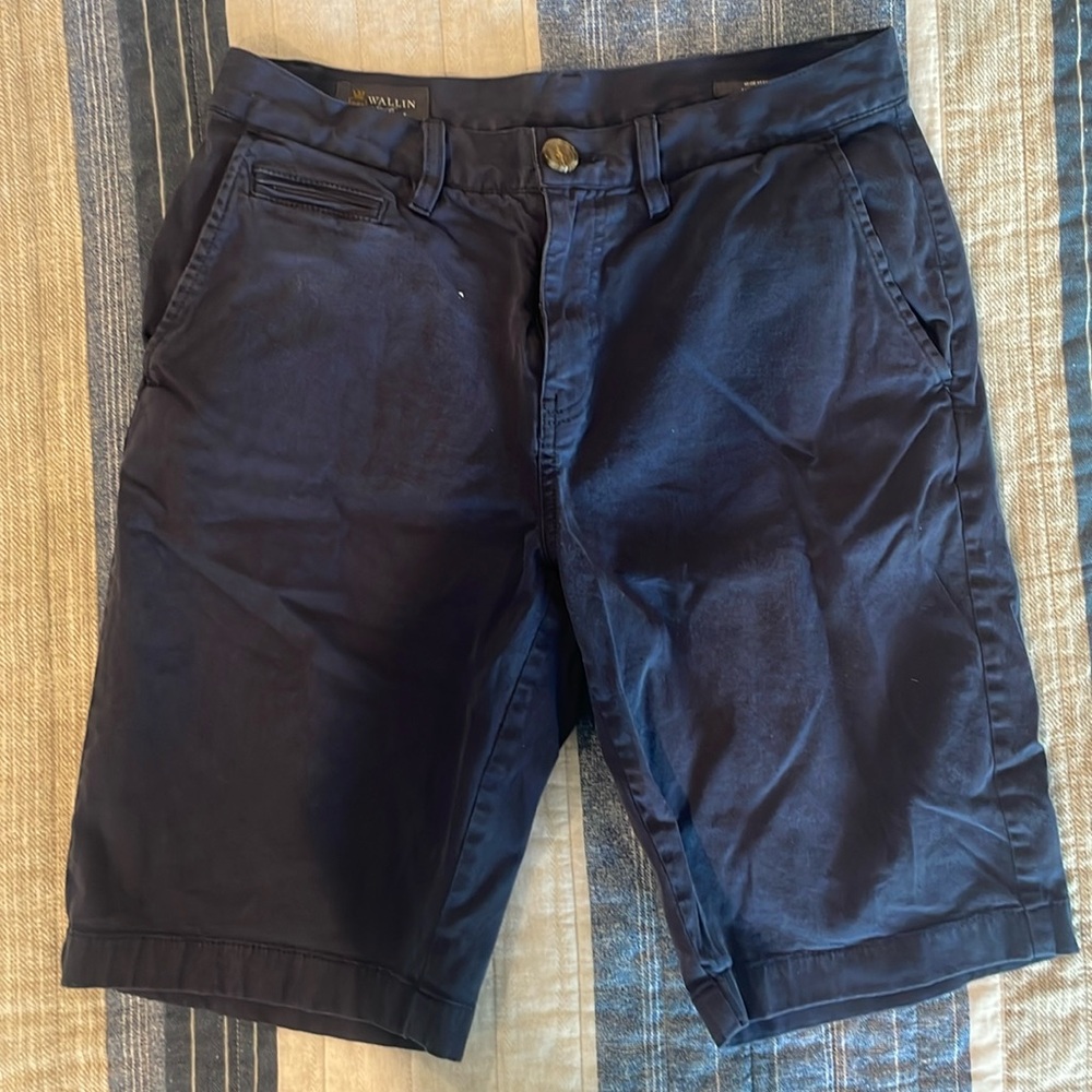 Walton and Bros Navy 30 inch flat front shirt